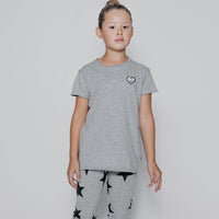 NUNUNU Heather Grey Bandaid Heart Patch T-Shirt