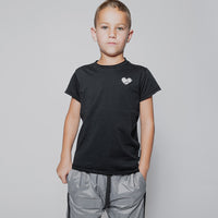 NUNUNU Black Bandaid Heart Patch T-Shirt
