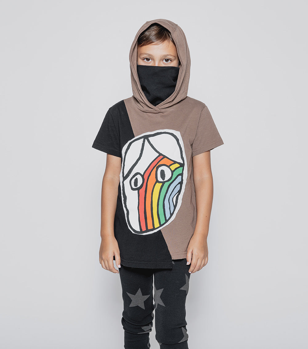 NUNUNU Black/E Brown Rainbow Dude Ninja T-Shirt