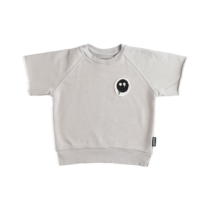 NUNUNU Ice Grey Melting Mask Patch Ss Sweatshirt