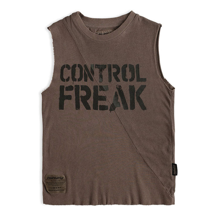 NUNUNU Earth Brown Cf Sleeveless Shirt