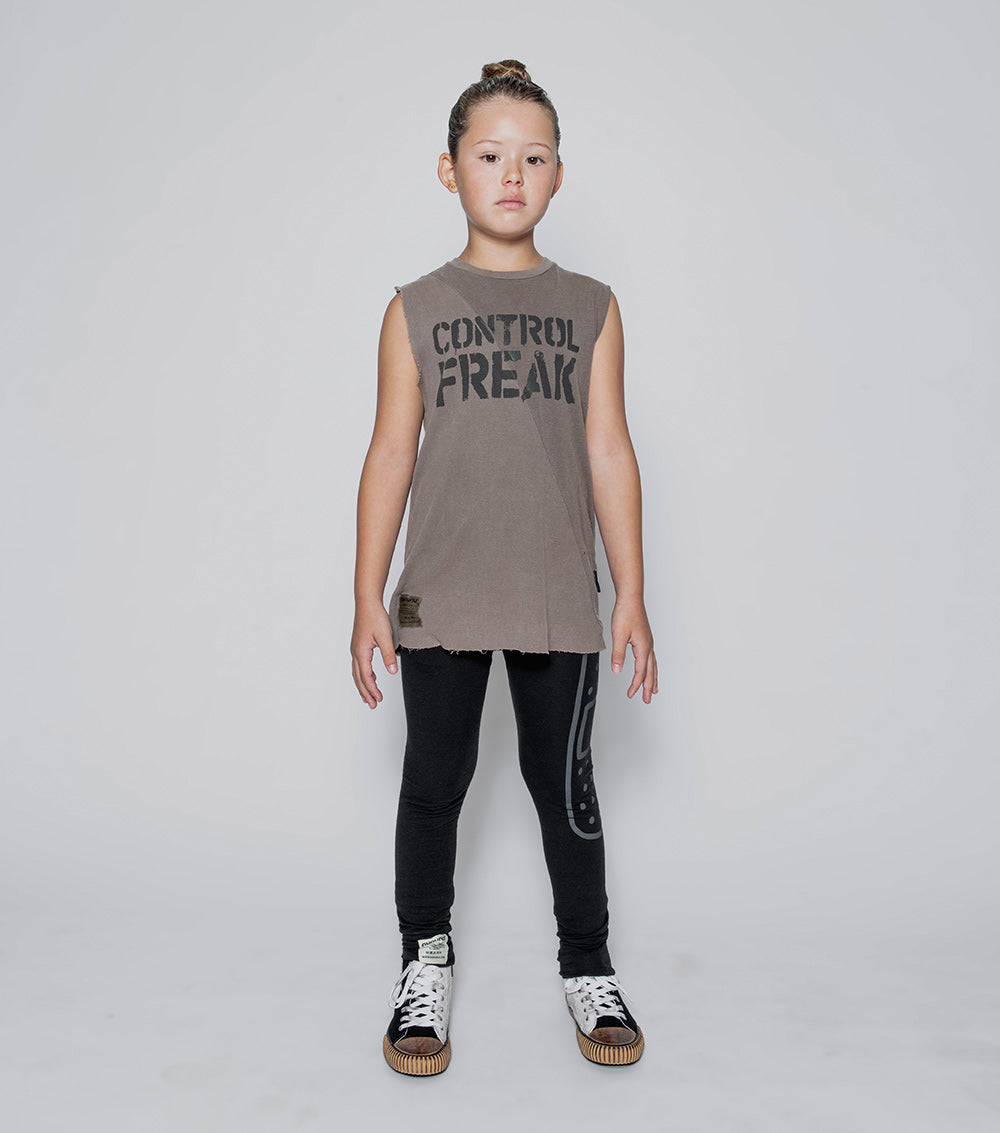 NUNUNU Earth Brown Cf Sleeveless Shirt
