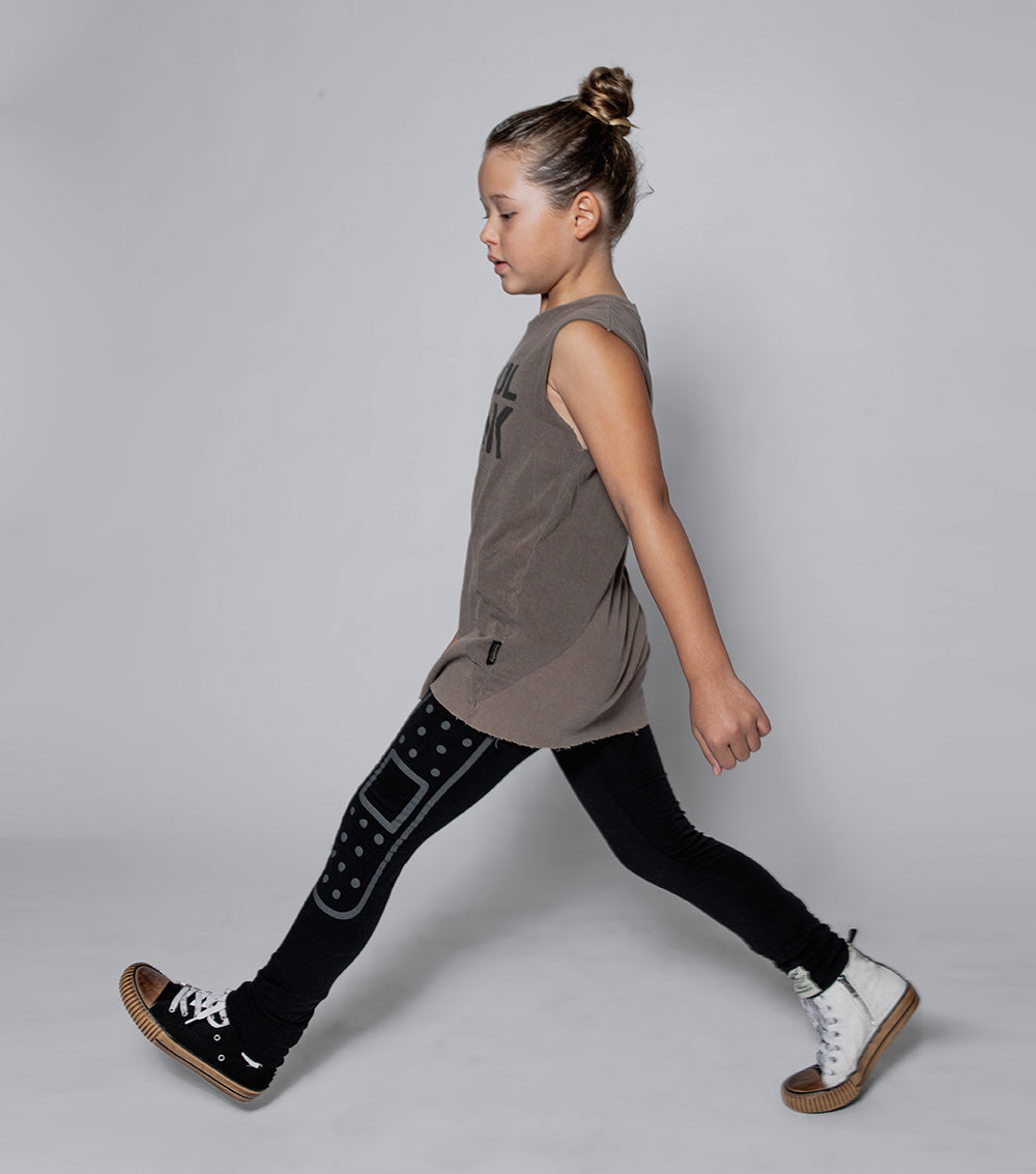 NUNUNU Earth Brown Cf Sleeveless Shirt