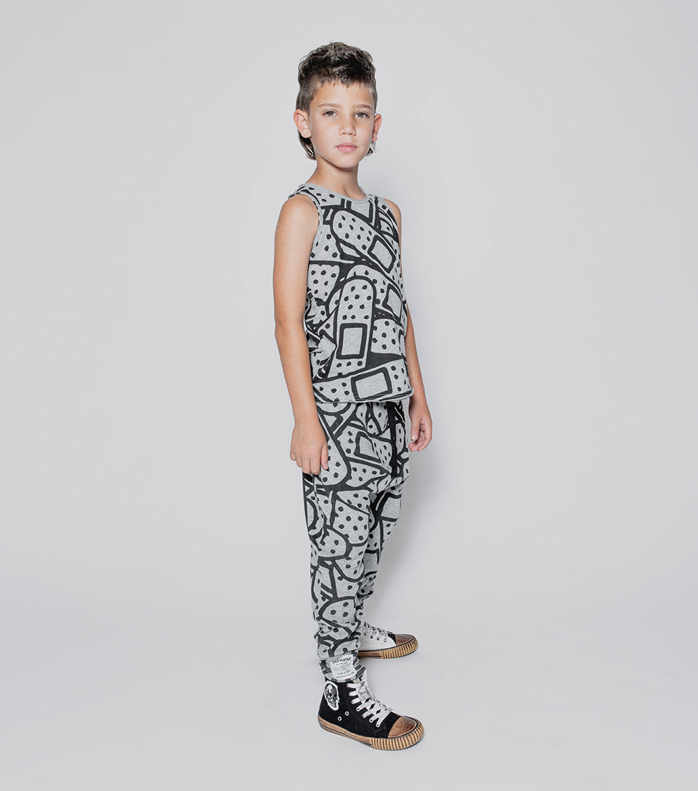 NUNUNU Heather Grey Bandaid Tank Top