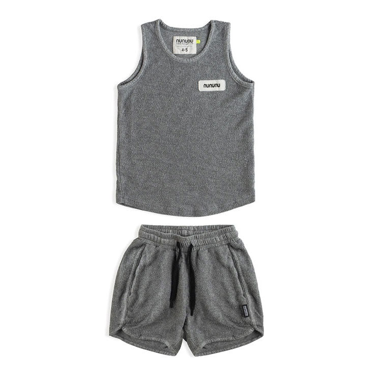 NUNUNU Dusty Hthr Grey Gym Set