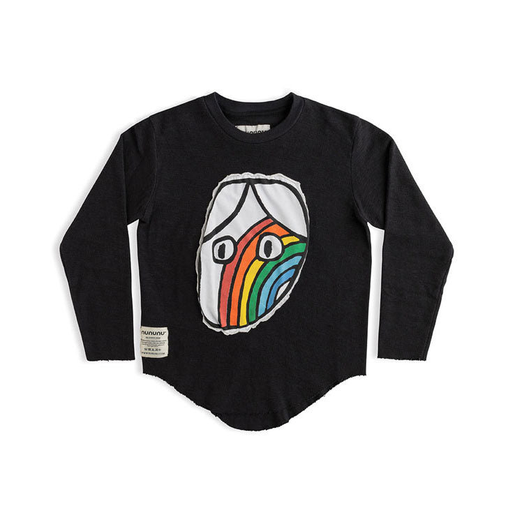 NUNUNU Black Rainbow Dude Patch Shirt