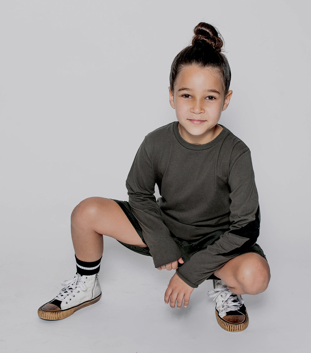 NUNUNU Olive Bolt Shirt
