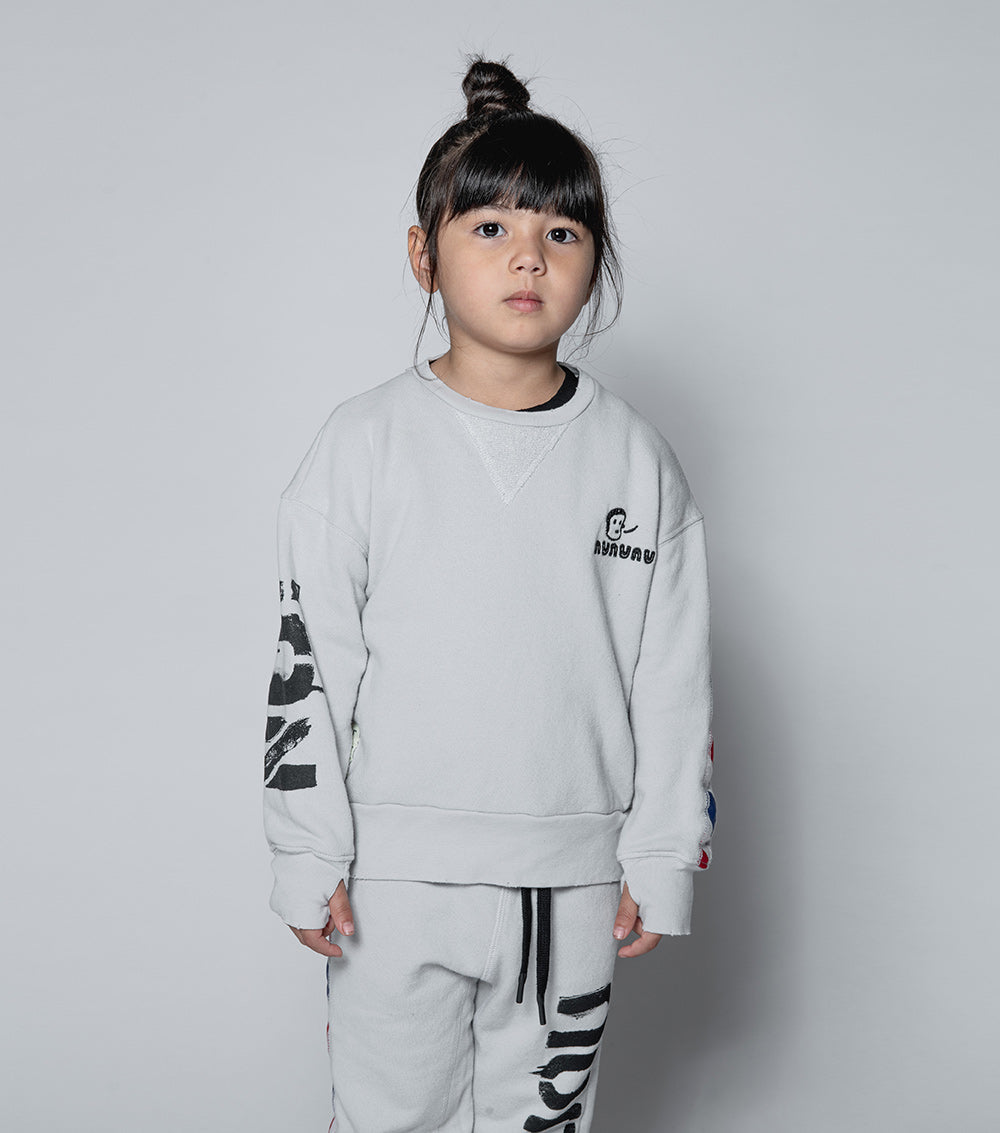 NUNUNU Ice Grey U Have Mail Sweatshirt