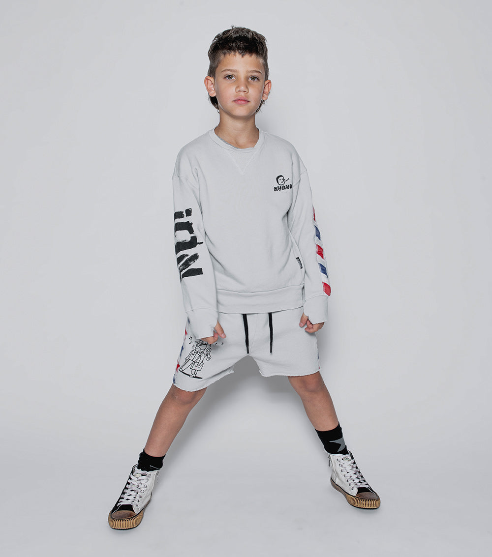 NUNUNU Ice Grey U Have Mail Sweatshirt