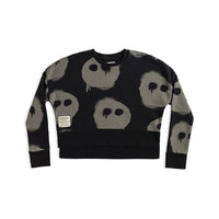 NUNUNU Black Melting Masks Box Sweatshirt