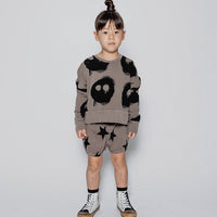 NUNUNU Earth Brown Melting Masks Box Sweatshirt