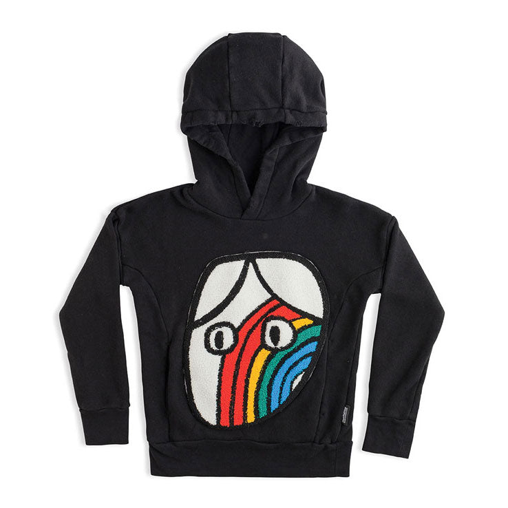 NUNUNU Black Rainbow Dude Patch Hoodie