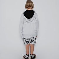 NUNUNU Ice Grey Melting Mask Light Zip Hoodie