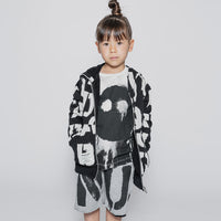 NUNUNU Black Abc Zip Hoodie