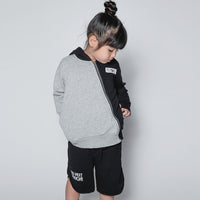 NUNUNU Hthr Grey/Black Rainbow Dude Patch Zip Hoodie