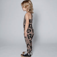 NUNUNU Earth Brown Abc Collar Overall