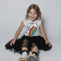 NUNUNU Natural/Black Magic Rainbow Dude Dress