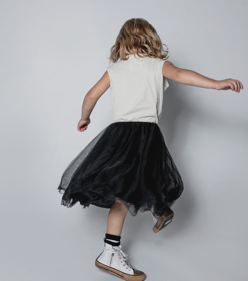 NUNUNU Natural/Black Magic Rainbow Dude Dress