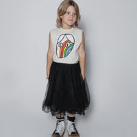 NUNUNU Natural/Black Magic Rainbow Dude Dress