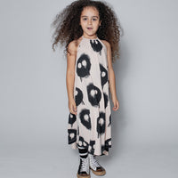 NUNUNU Nude Melting Masks Collar Dress