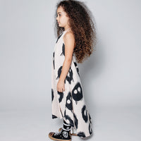 NUNUNU Nude Melting Masks Collar Dress