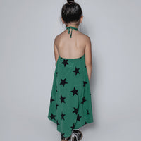 NUNUNU Moss Green Star Collar Dress