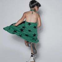 NUNUNU Moss Green Star Collar Dress