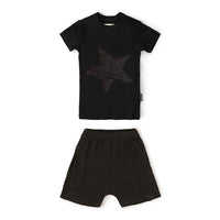 NUNUNU Black Star Patch Loungewear