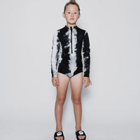 NUNUNU Tie Dye Long Sleeved Tie Dye Swimsuit