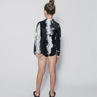 NUNUNU Tie Dye Long Sleeved Tie Dye Swimsuit