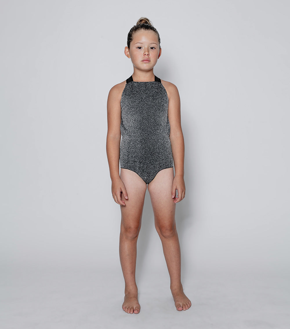 NUNUNU Sprinkle Silver Sporty Swimsuit