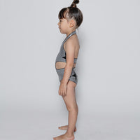 NUNUNU Metallic Grey Star Swimsuit