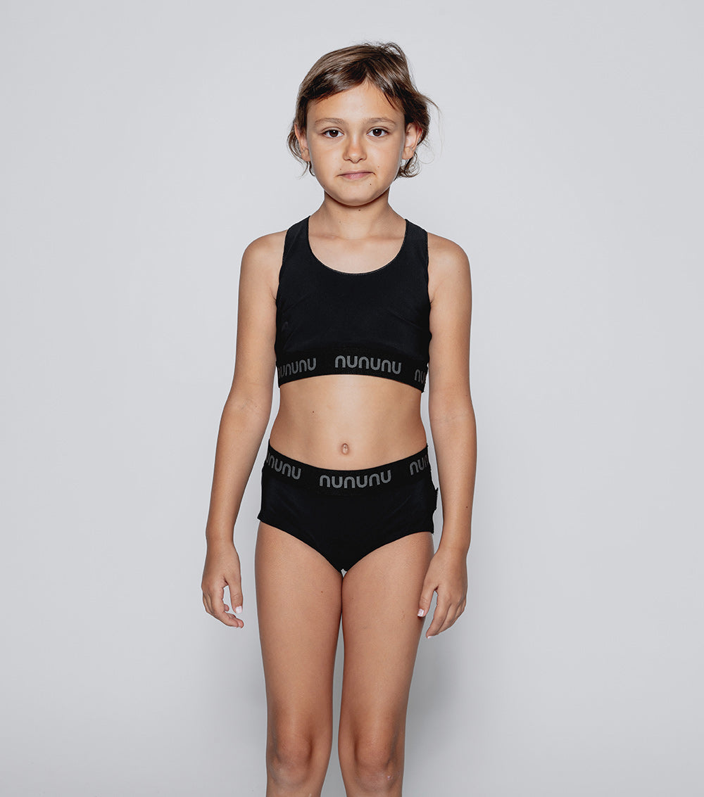 NUNUNU Black Sporty Bikini