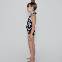 NUNUNU Black Abc Collar Bikini