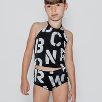 NUNUNU Black Abc Collar Bikini