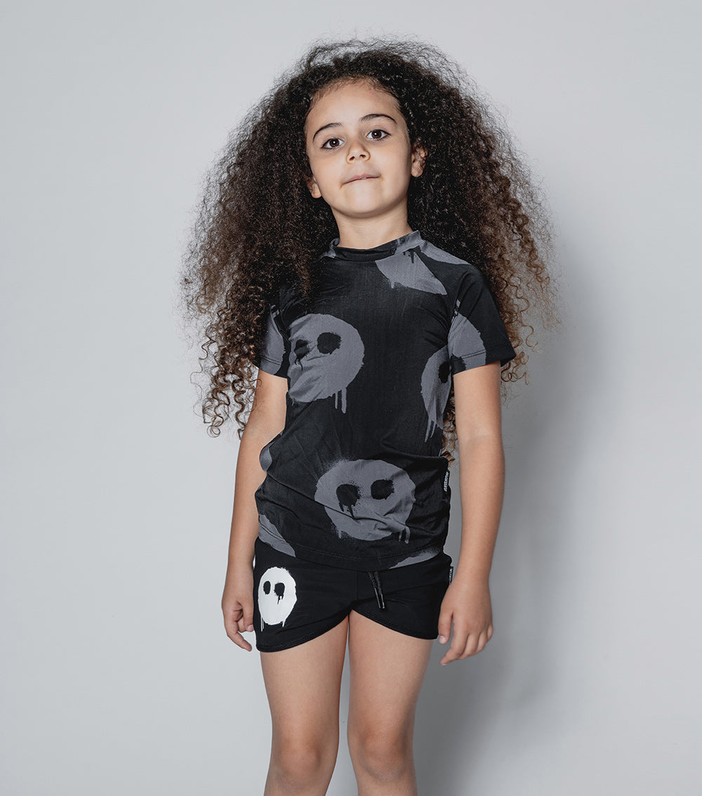 NUNUNU Black Melting Mask Swimshorts