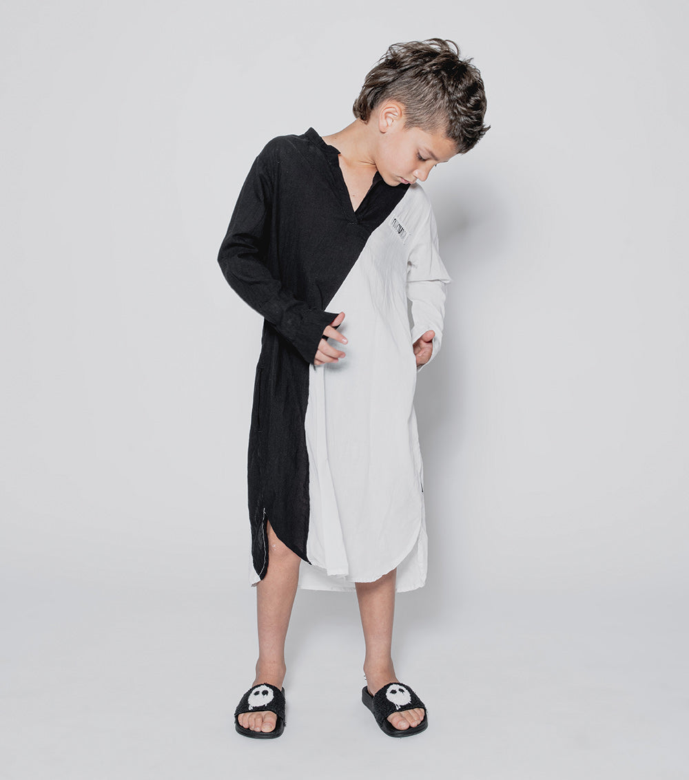 NUNUNU Black/White Duo Kaftan