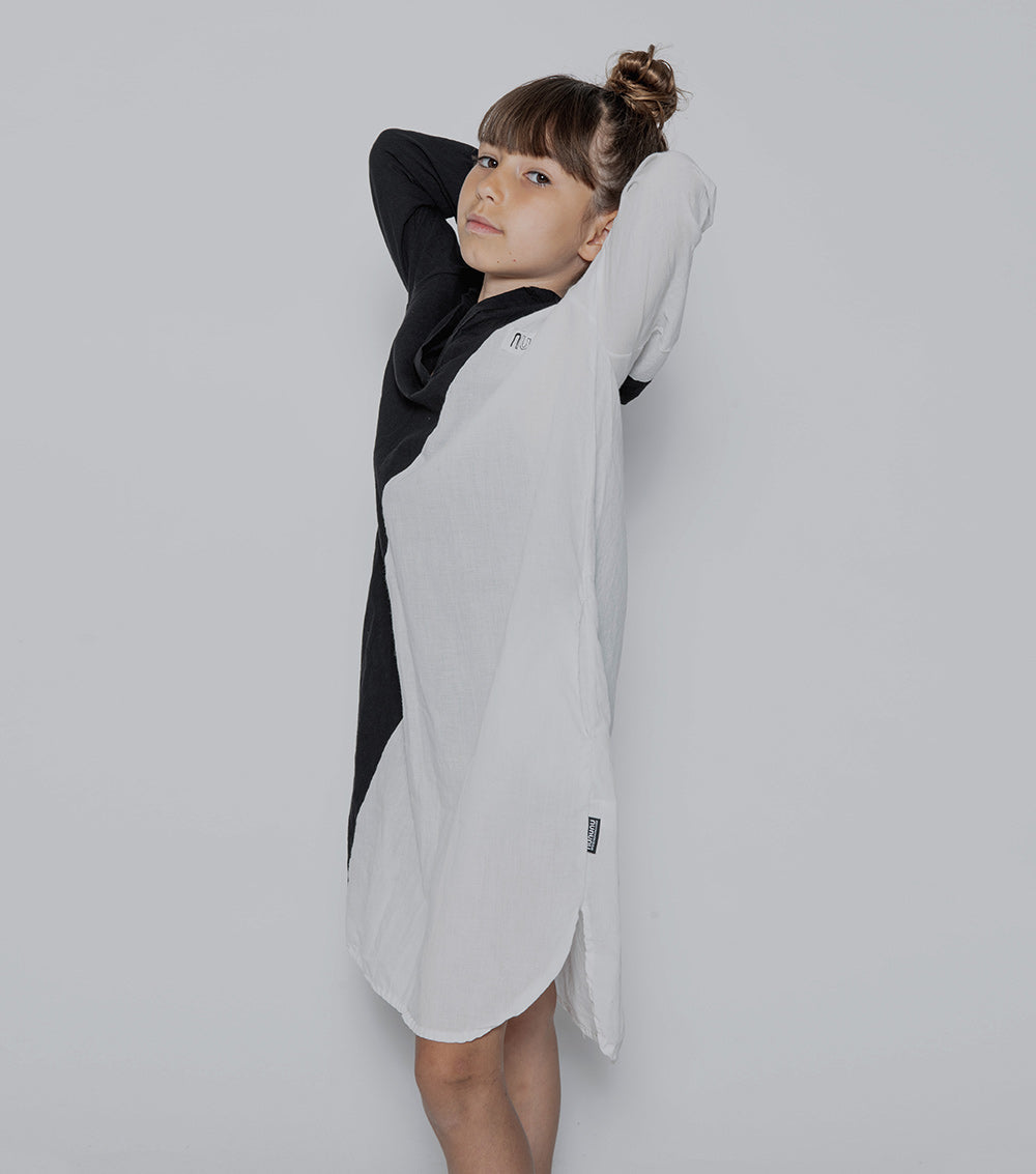 NUNUNU Black/White Duo Kaftan