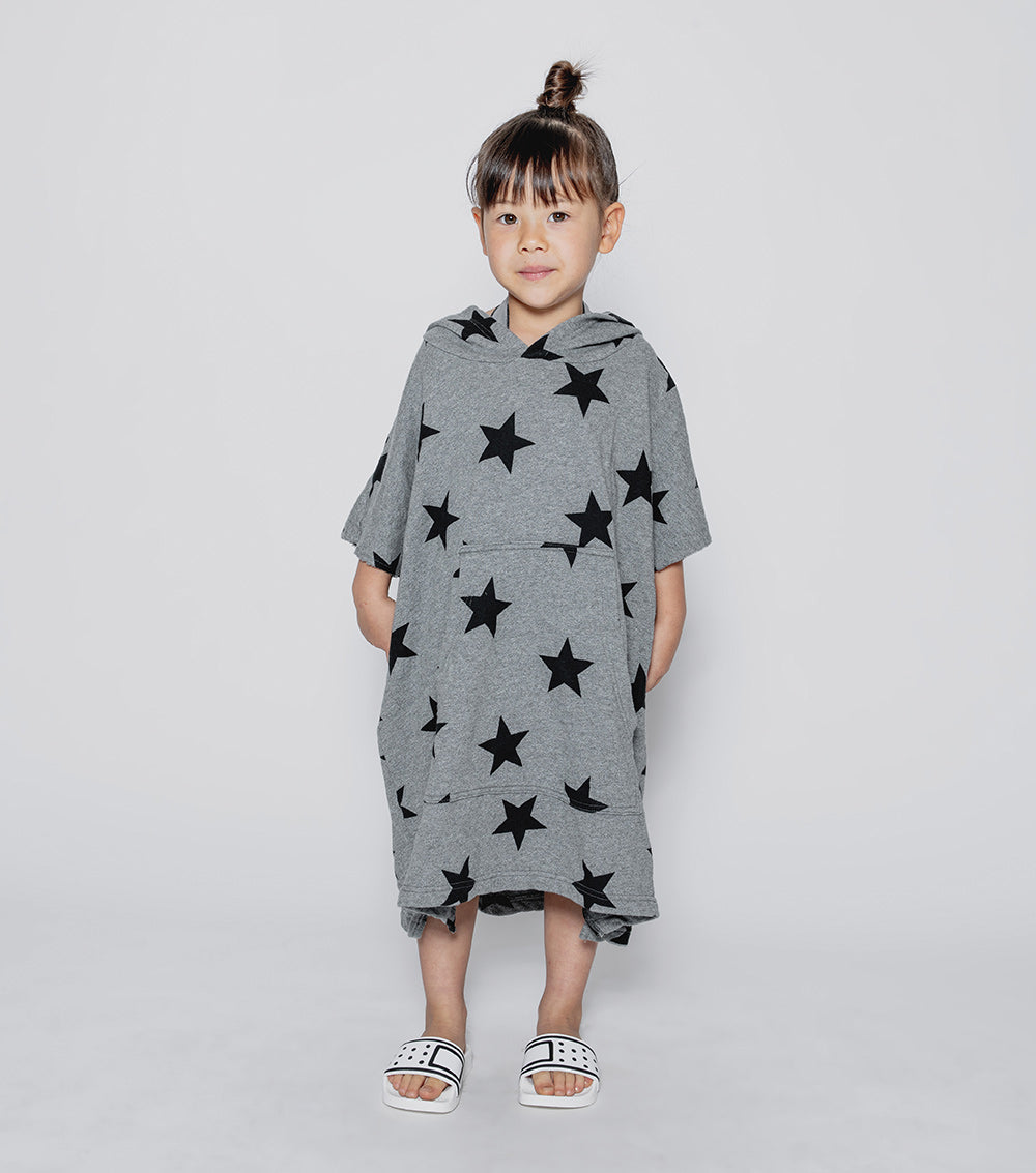 NUNUNU Dusty Hthr Grey Star Beach Cover