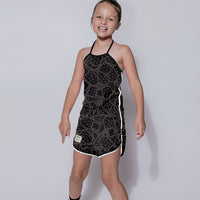 NUNUNU Black Bandaid Collar Overall