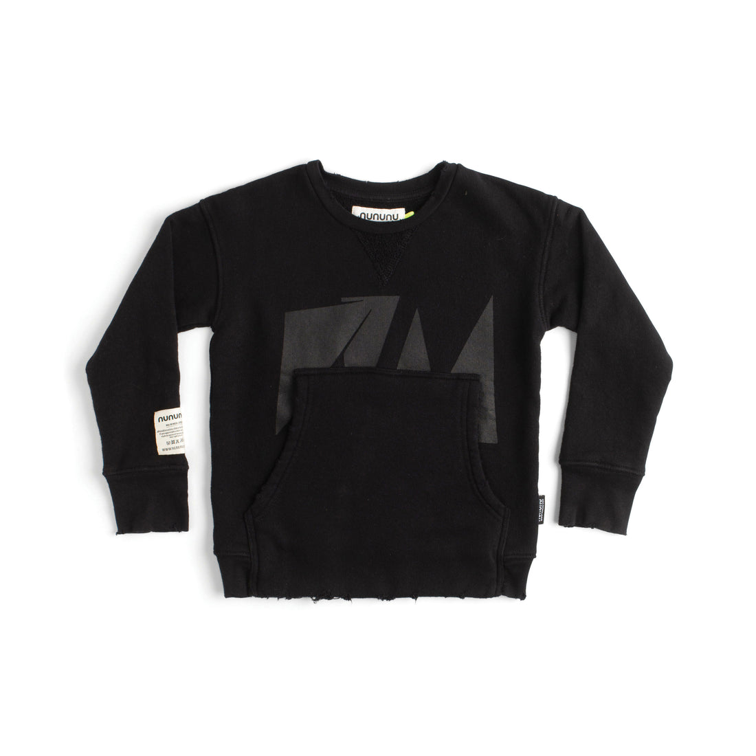 NUNUNU Black Nu! Kangaroo Sweatshirt