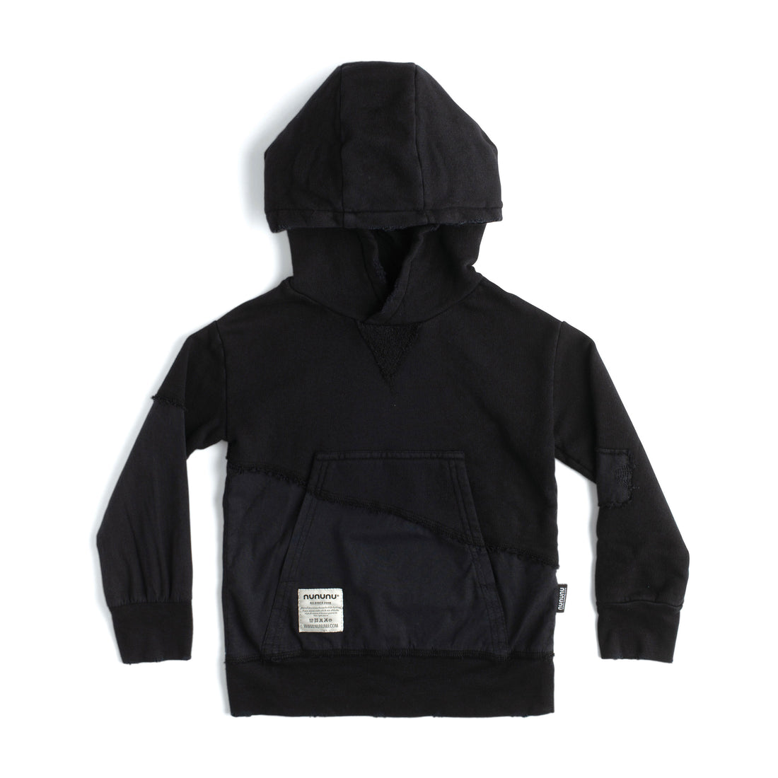 NUNUNU Black Hybrid Hoodie