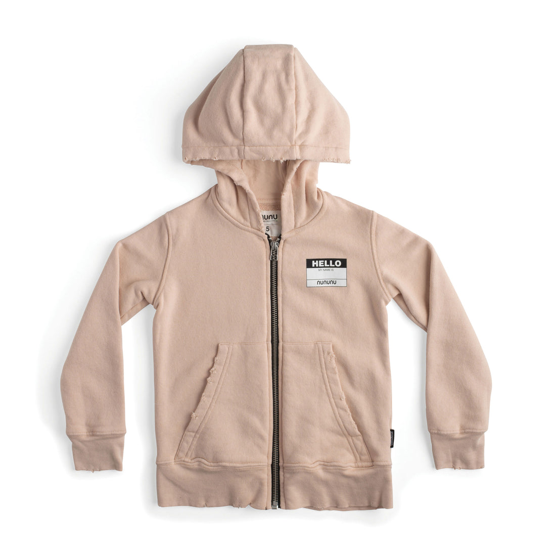 NUNUNU Nude Kangaroo Zip Hoodie