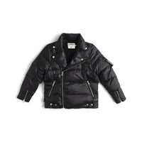 NUNUNU Black Biker Down Jacket