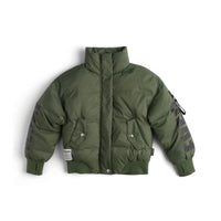 NUNUNU Olive Military Down Jacket