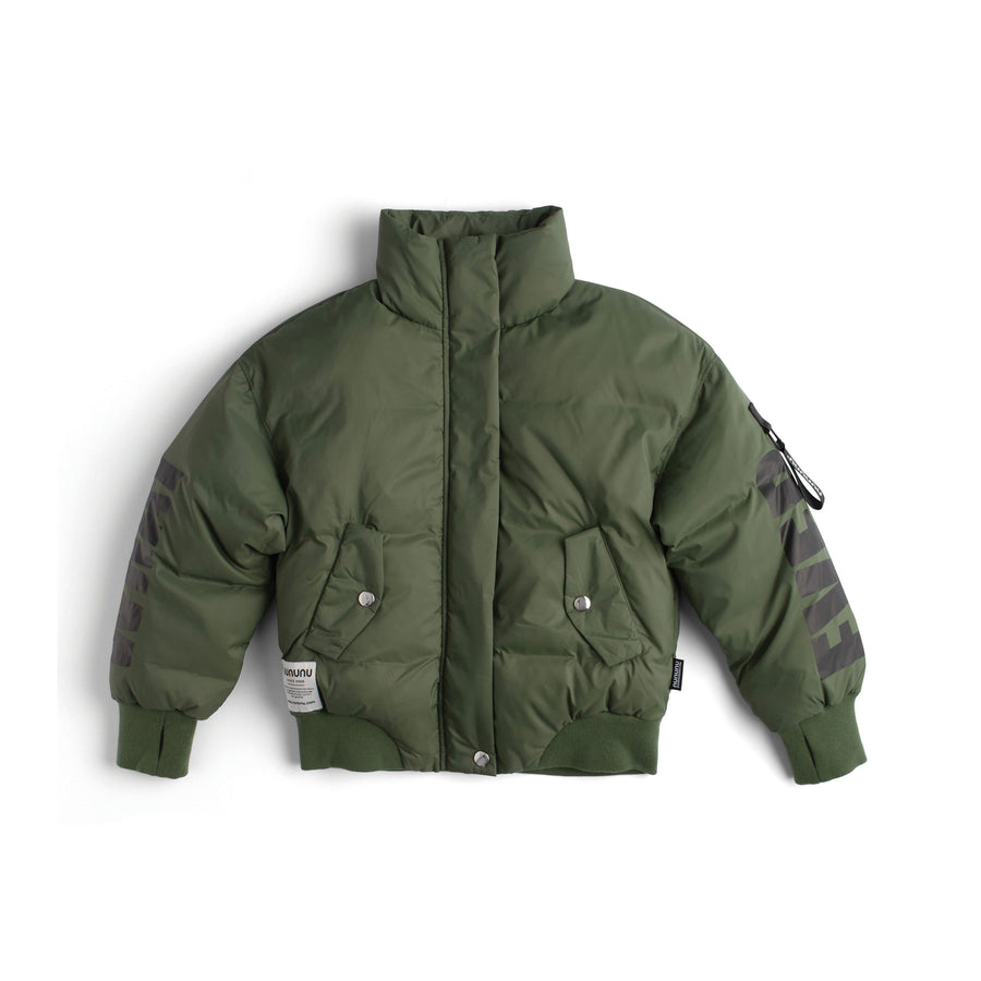 NUNUNU Olive Military Down Jacket