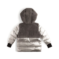 NUNUNU Grey/Silver Mix It Down Jacket
