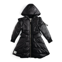 NUNUNU Black Fancy Dance Down Coat