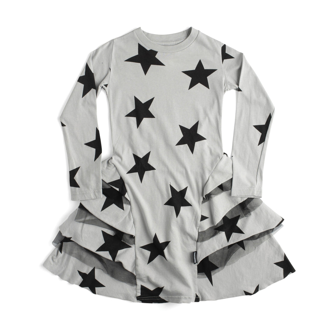 NUNUNU Ice Grey Star Layered Dress