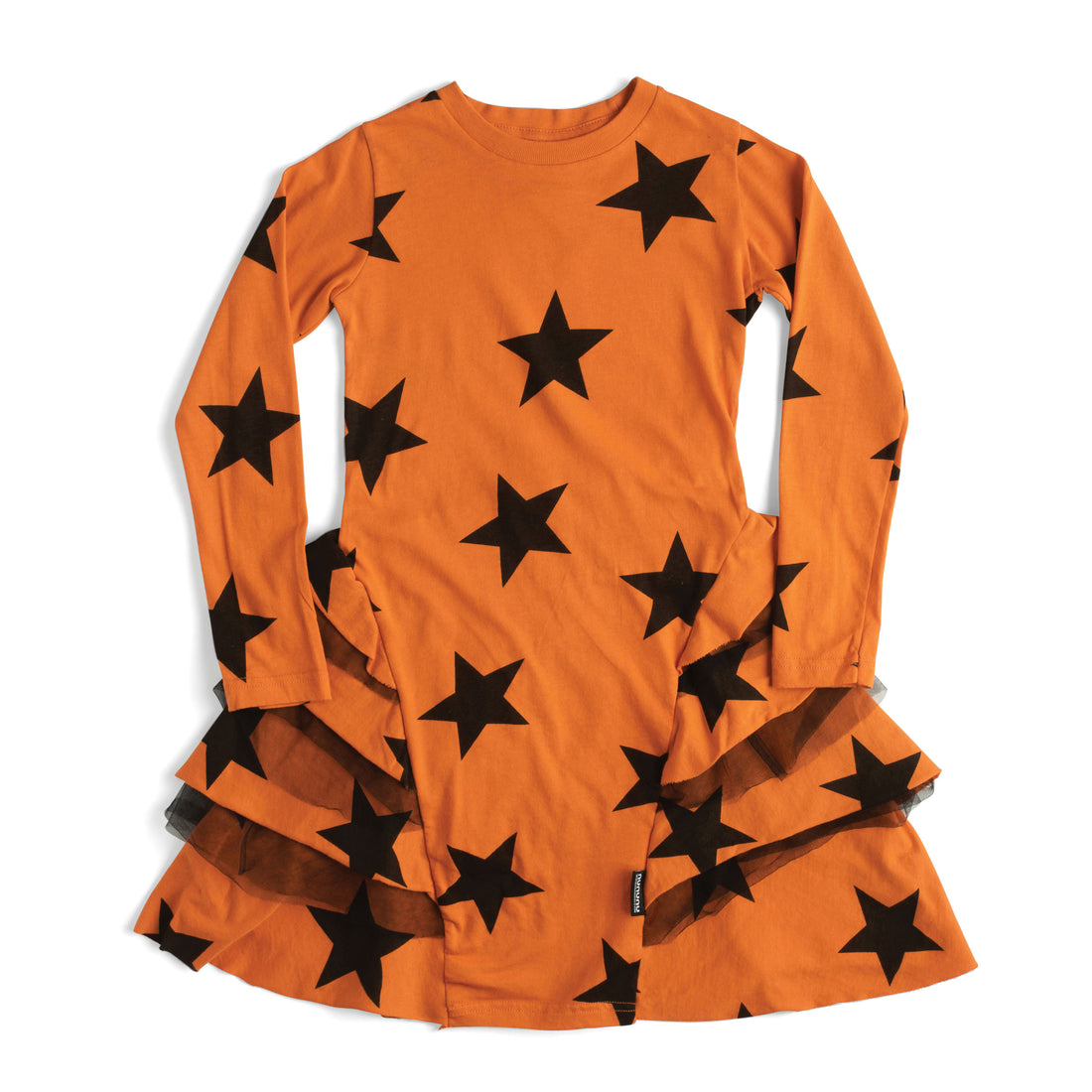 NUNUNU Orange Star Layered Dress